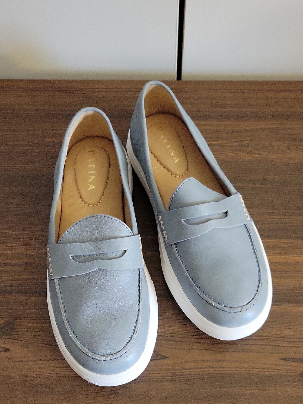 Patina Light Blue Loafers for Women